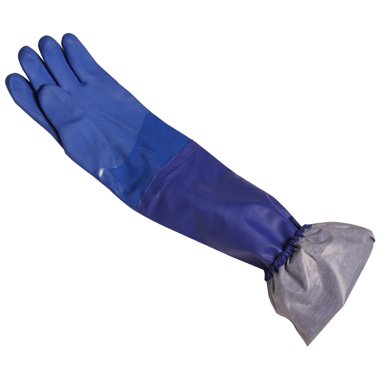 Wholesale Customized Extra Long Cleaning Flocking Lined Cold-Proof Household PVC Work Gloves