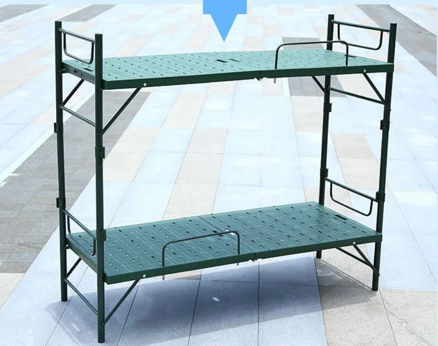 Double Steel Plastic Bed, Portable 800 Folding Bed