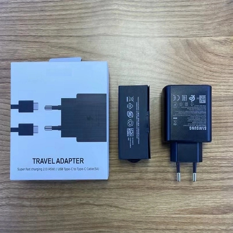 Novo Kit de carregamento Super rápido para telemóvel de qualidade original UE 1:1 adaptador de viagem de 45 W para Nota 20