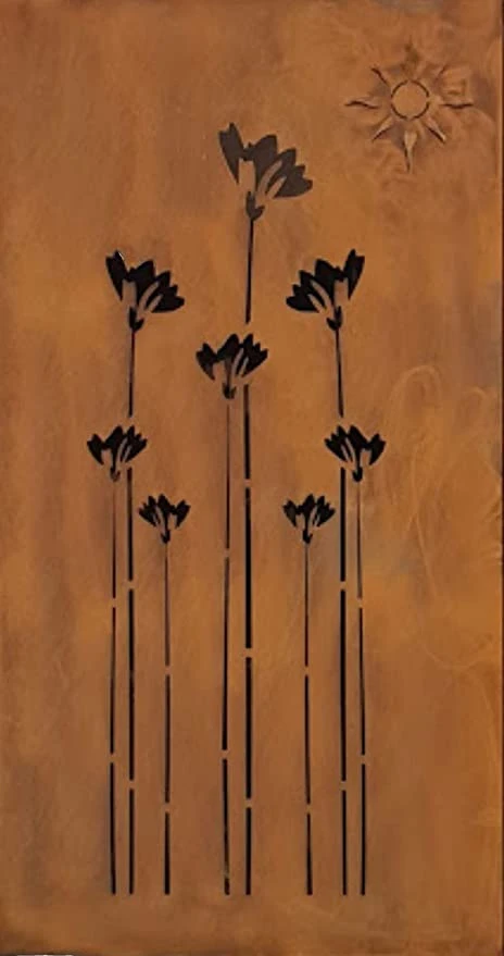 Laser Cut Decorative Metal Corten Steel Garden Screen