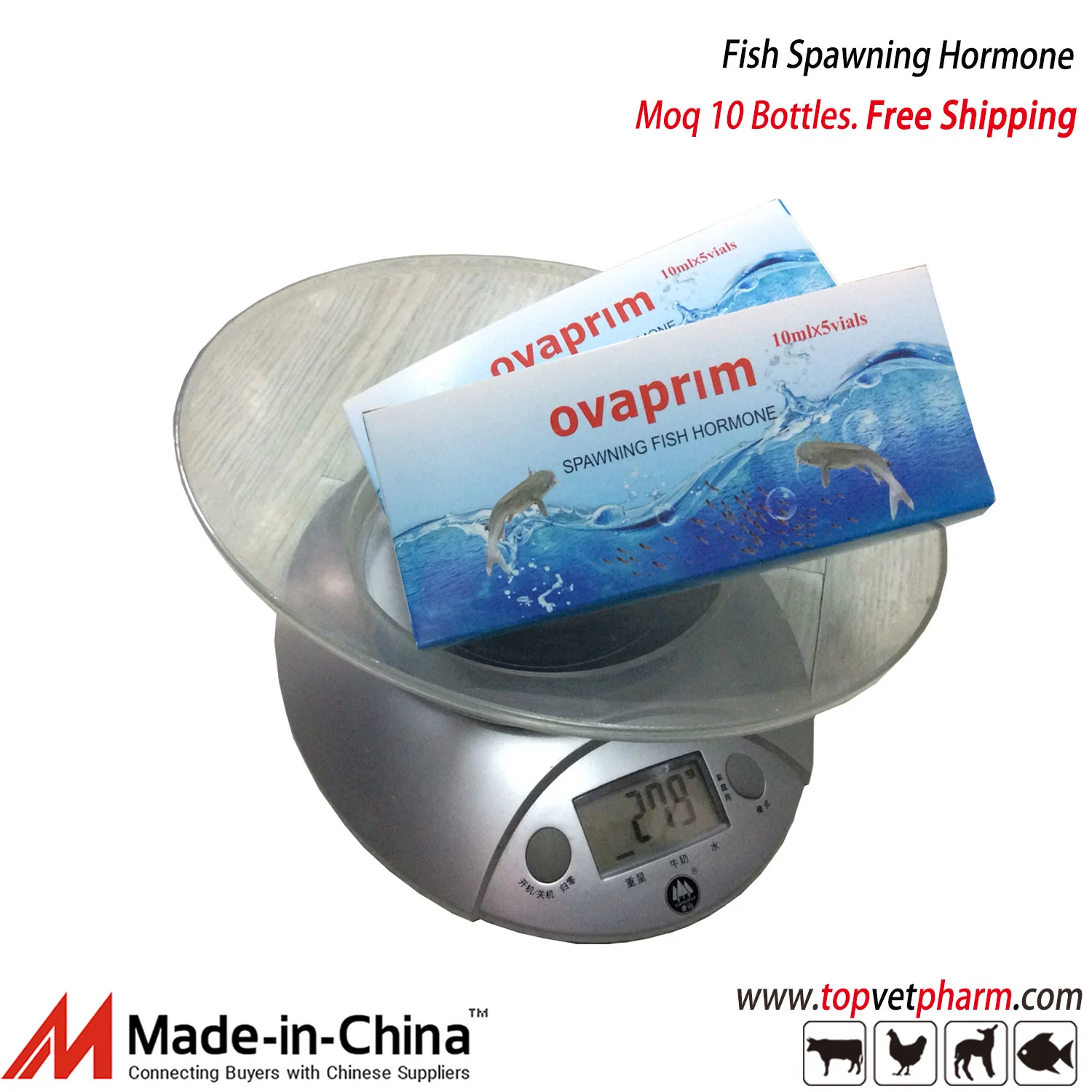 Ovaprim Spawning Fish Hormone for Chinook Salmon Catfish Bluegill Trout Spawning