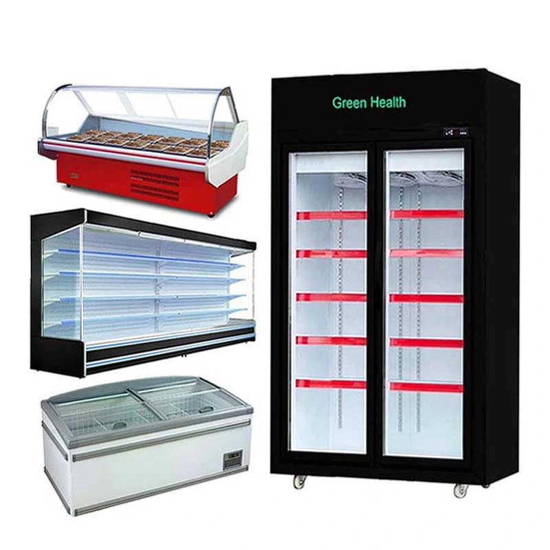 Front Open Type Fruit Cooler Display Supermarket Showcase Refrigerator