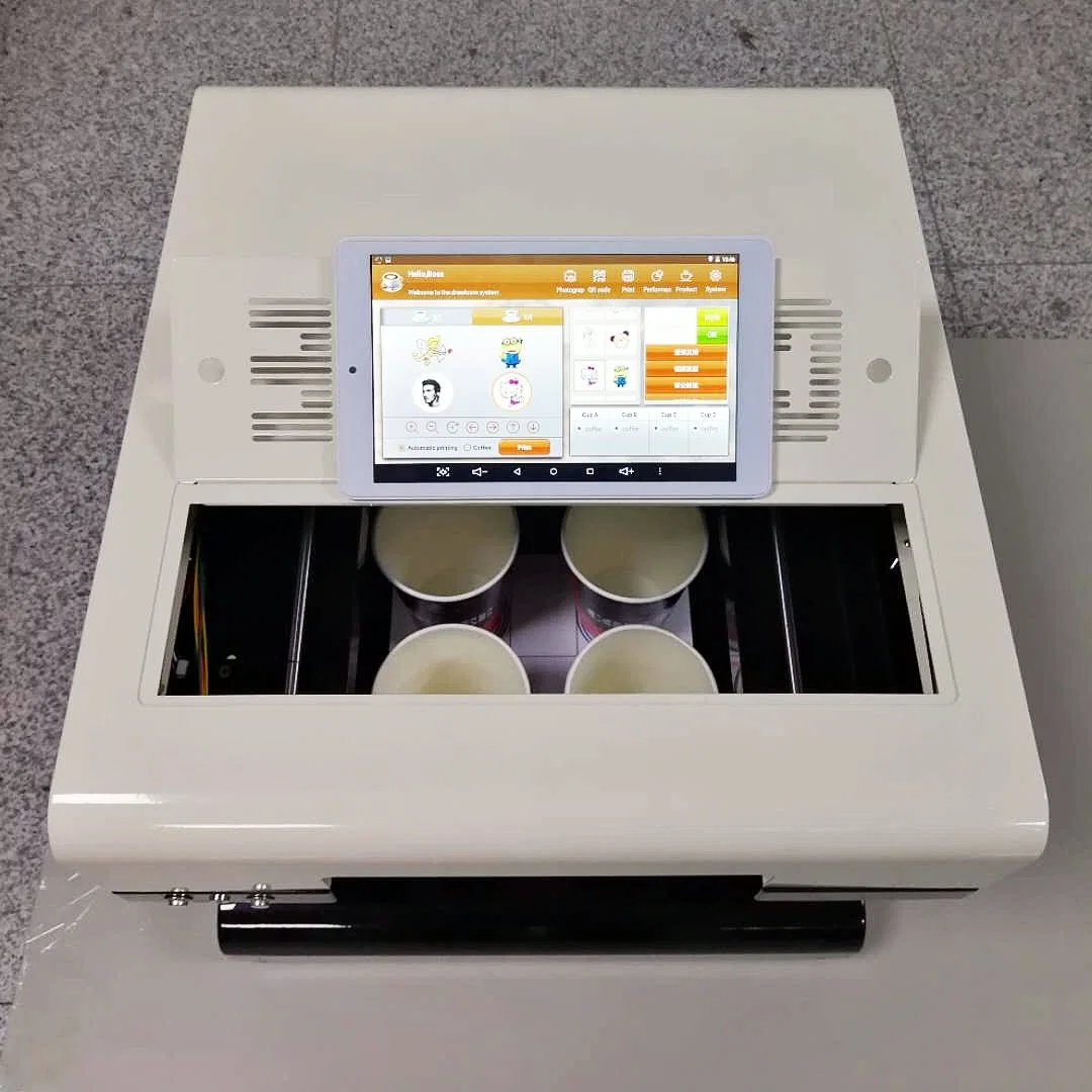 Farbenfroher Tintenstrahldrucker Digital 3D Essen Geburtstagskuchen Kaffee-Drucker Druckmaschine