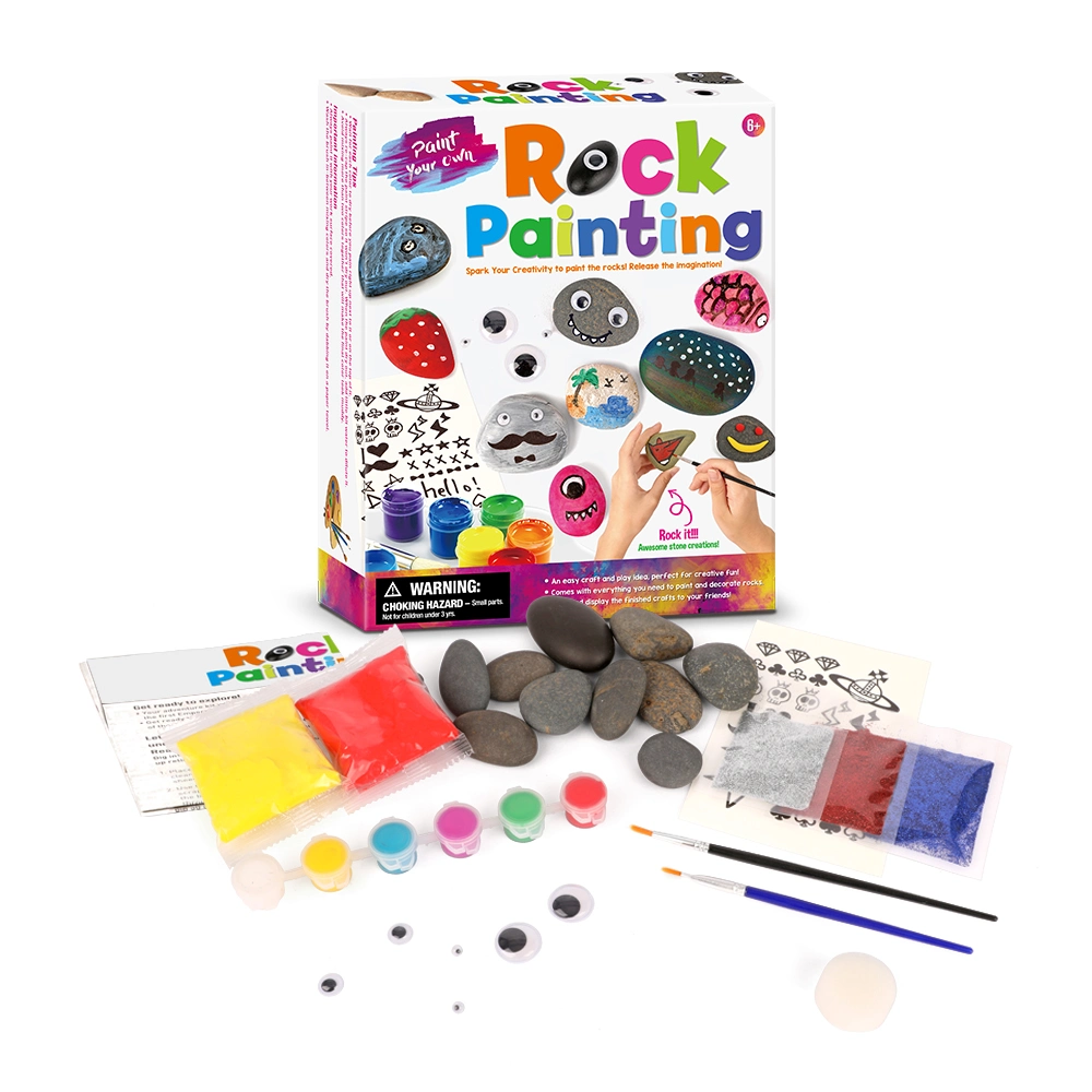 Coloring Children Educational Toys Rock Painting Kit Set Toy DIY Crafts Arts Toys for Kids