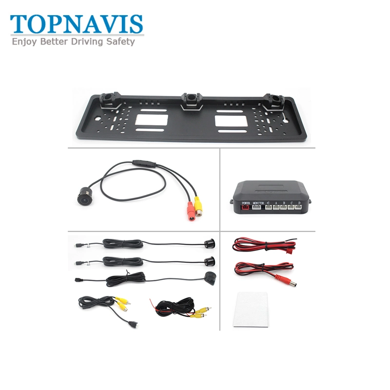 Car Video Reverse Parking Sensor (1 Camera + 2 Sensors) in European License