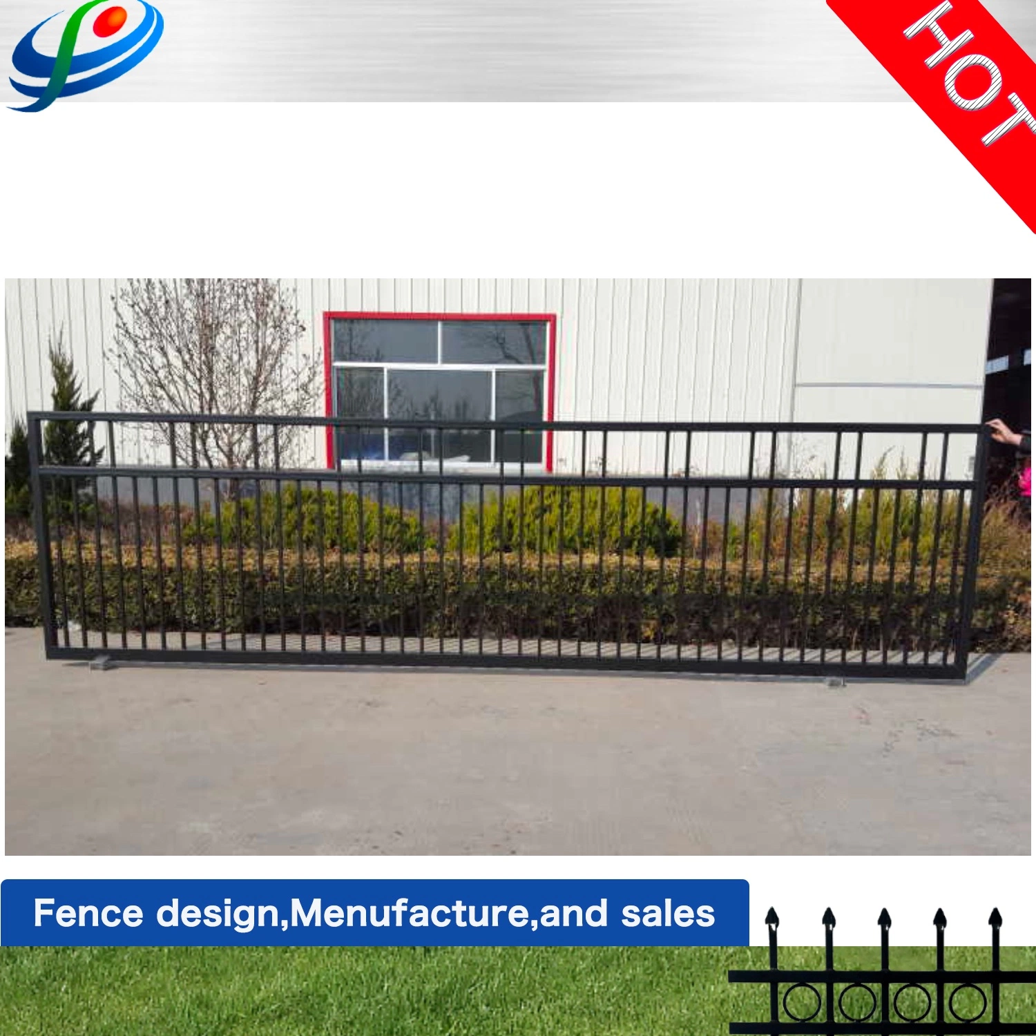 Easily Assembled Security Double Leaf Swing Fence Gate Iron Main Gate Design Sliding Gate Autoamtic Gate Interior Door Garden Lawn Edging Reed Fence