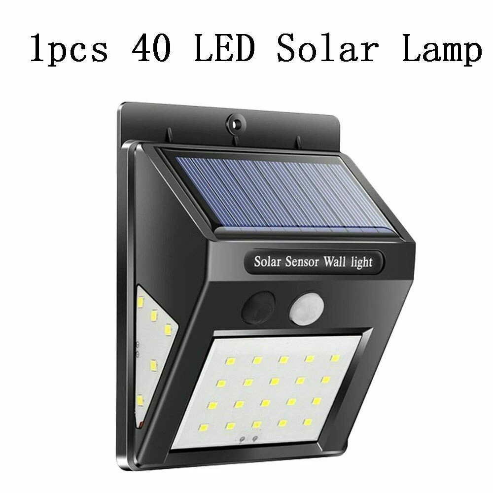 Waterproof Outdoor Garden 40/100/144 LED Street Light PIR Motion Solar Sensor Wall Lamp