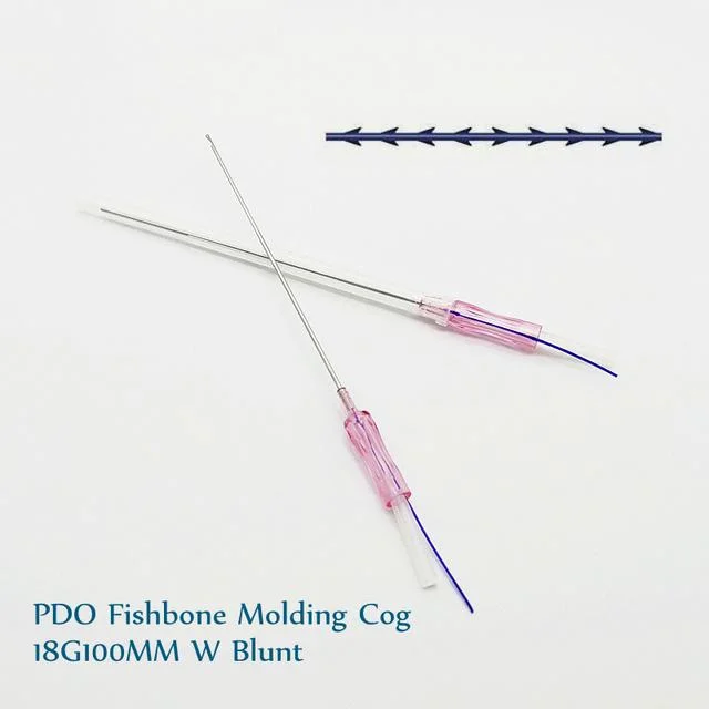 Long Lasting Medical Blunt Needle Molding Cog W Needle Anchoring Type Pdo Threads