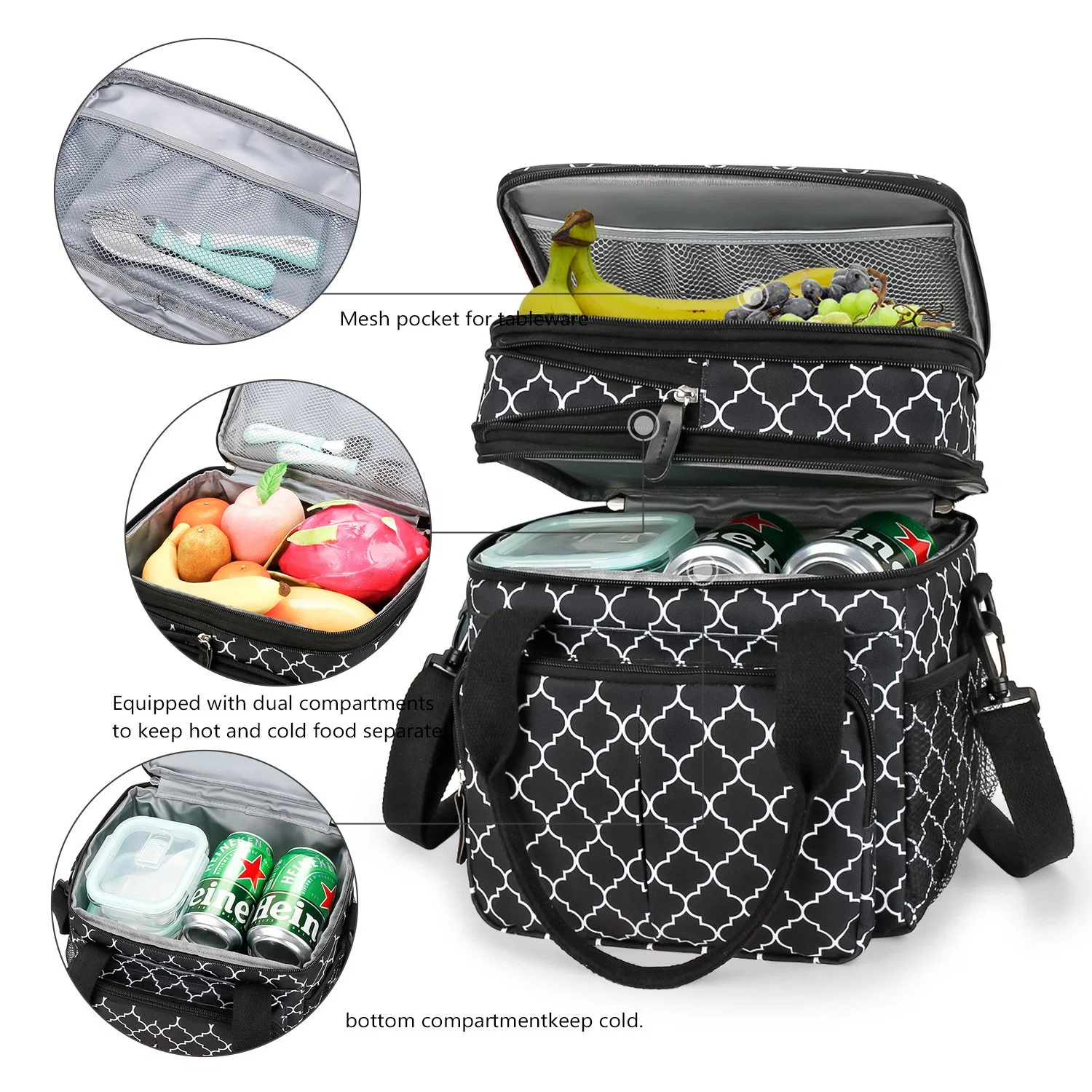 Waterproof Popular Oxford Insulated Cooler Bag Thermal Tote Picnic Bag