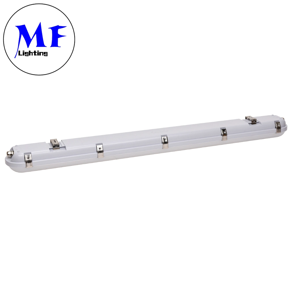 2FT 4FT 5FT Waterproof IP66 20W 40W 60W Linkable Tunnel Railway Train Station Vapor Tight Tube Batten Motion Sensor 90min Emergency RGBW LED Tri Proof Light