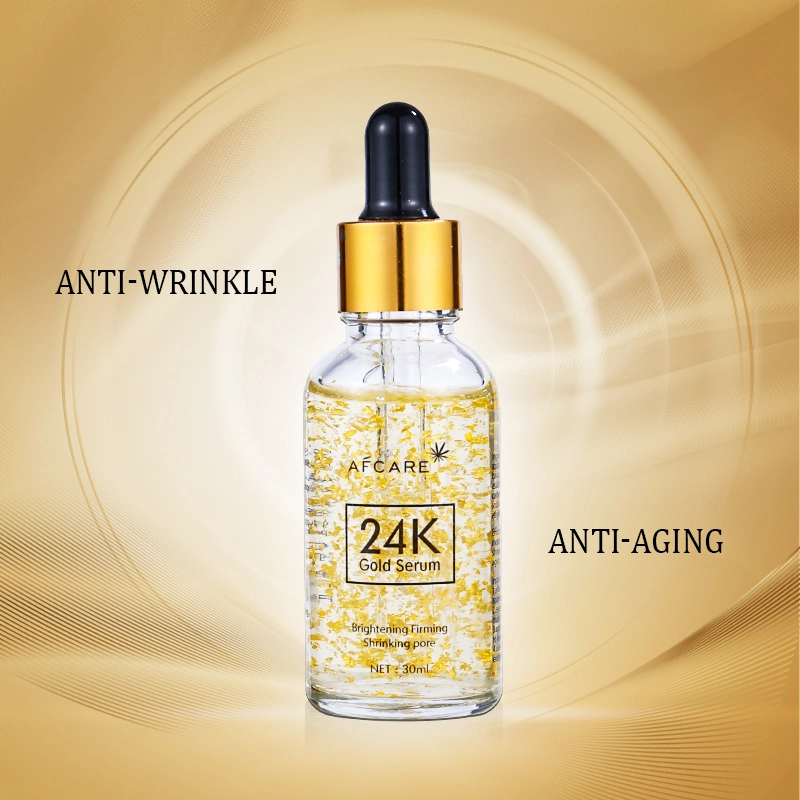 Private Label Vegan Nourishing Peptide 24K Gold Skin Serum for Us