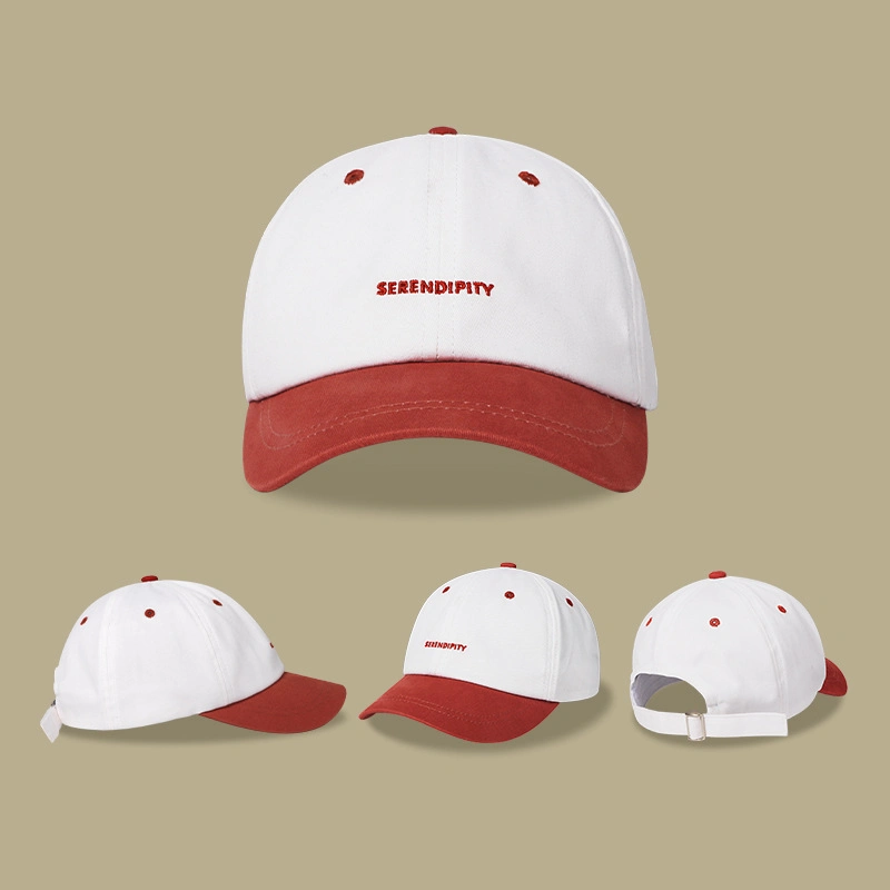 Gorra deportiva con bordado de moda 100% algodón con diseño de color de choque
