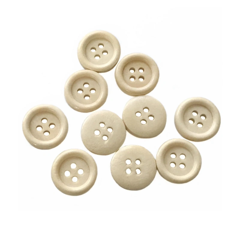 Four Hole Wooden Button Top Coat Trench Coat Wooden Button Shirt Cardigan Trousers Round Button