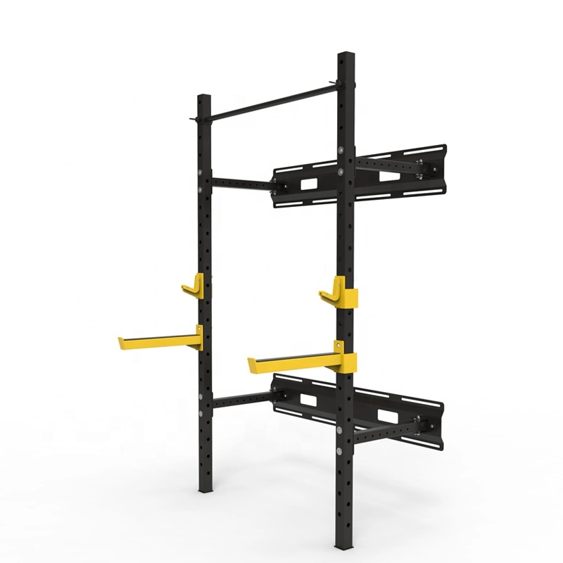 Accueil à l'intérieur de haute qualité formateur utiliser monté sur un mur Squat Rack Puissance de pliage