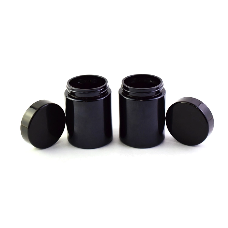 Enfant Noir bocal en verre résistant aux 5g 50 g 70 g 110g bocaux de verre à l'emballage hermétique de l'eau Type de conteneur Leskproof Dome Arch