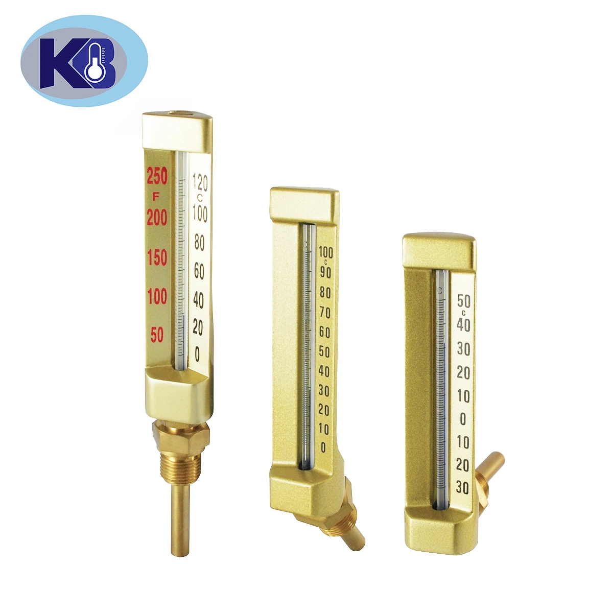 El uso industrial de vidrio de oro tipo V con forma de la línea Sika Termómetros de temperatura