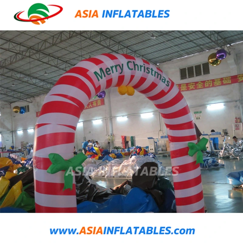 Lovely Pink Candy Cane Christmas Decorative Inflatable Birthday Party Arch