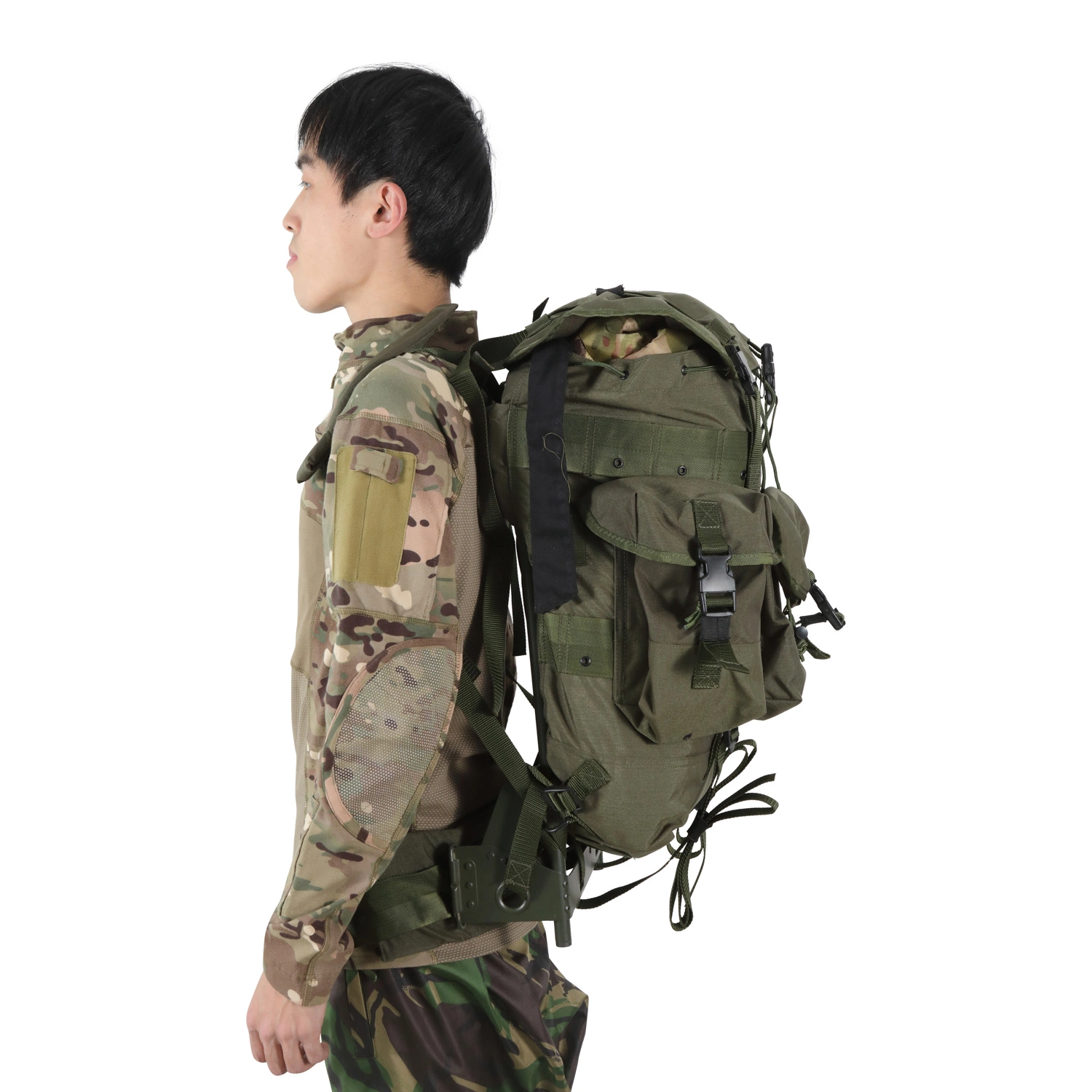 Vert olive standard Poids léger Alica Polyester Pack pour US Army, grande capacité à bas prix Alice sac à dos en polyester pour l'extérieur