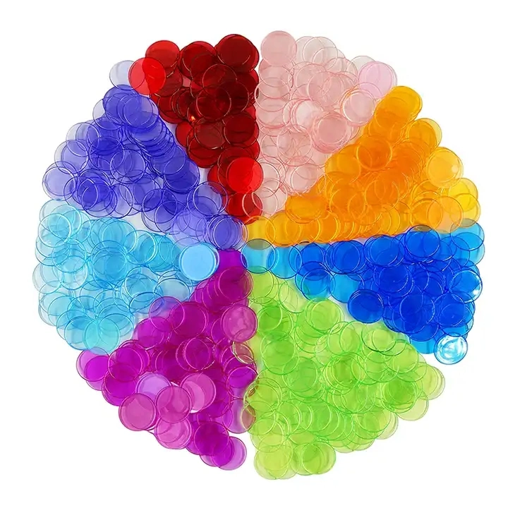 Learning Math Counting Round Chips Transparent Bingo Counting Chips Educational Kids Toys