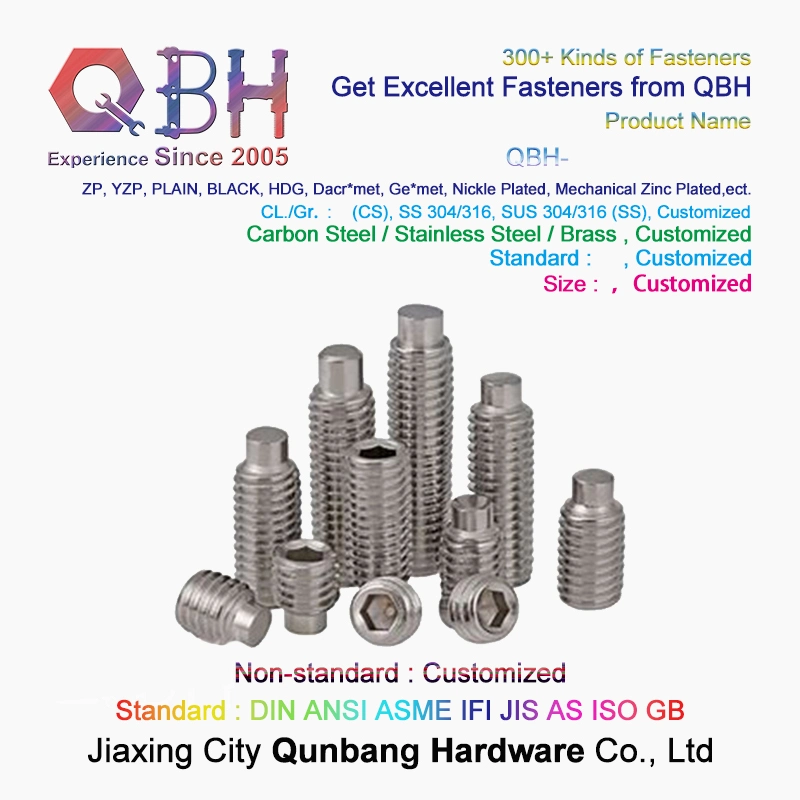 ODM OEM DIN8140 Stainless Steel Hex Socket Head Grub Round Head Screw