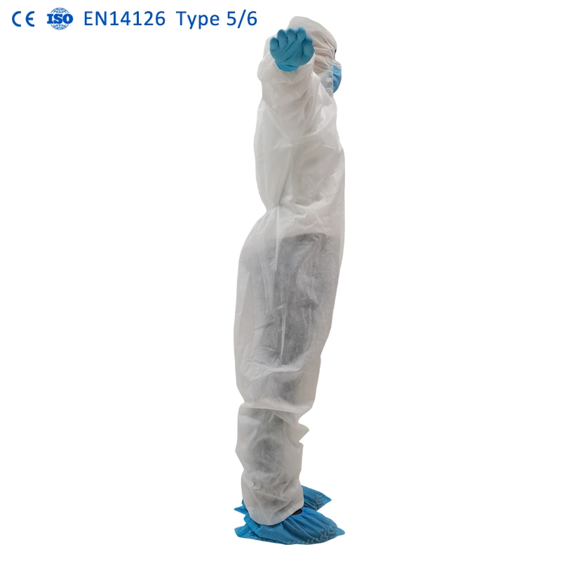 PPE Coverall Disposable SMS/PP/PE/ Nonwoven Waterproof Isolation Gown Safety Xxxl Size Protective Clothing ANSI/AAMI Type 5 6 Level 4