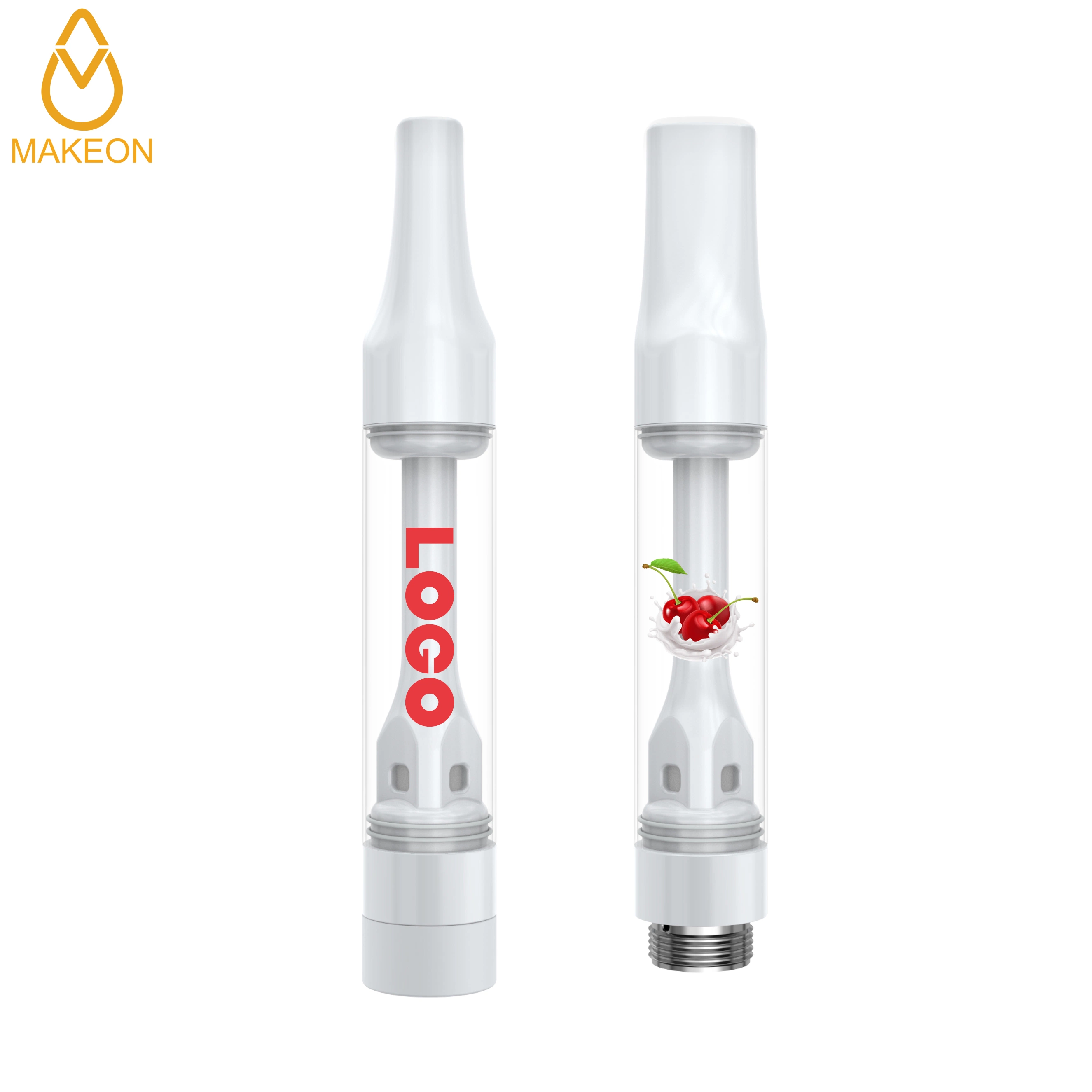 Makeon All Ceramic 1,0ml desechable vape Atomizer depósito de aceite grueso Pod Cart 510 rosca sin metal Diseño OEM de cerámica Cartucho