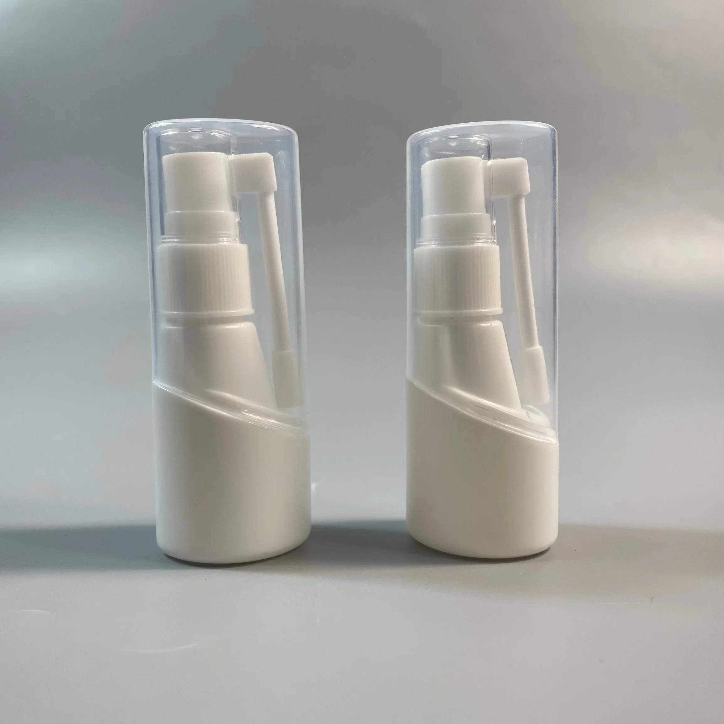 30ml /1oz 50ml Empty Refillable White Plastic Medical Mouth Oral Spray Bottles Pump Sprayer Container Vial for Saline Water Wash