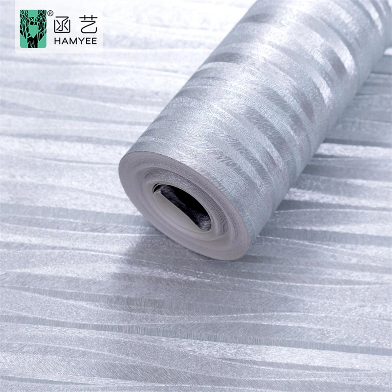 PVC 0.53 Wallpaper Non Woven Metallic Gold Wallpaper Roll Non Woven 3D Wall Paper