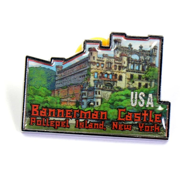 Factory Custom Made Metal Alloy Travel Destination Badge Manufacturer Customized Location Lapel Pin Bespoke Wholesale/Supplier USA Great Smoky Mountain Emblem Souvenir