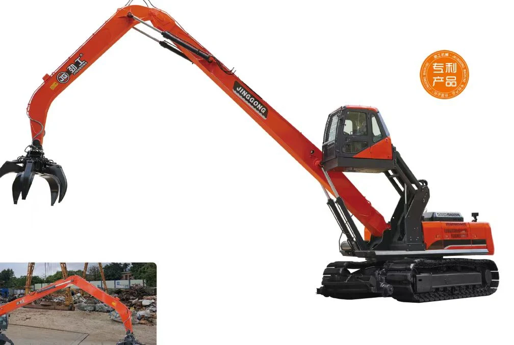 Scrap and Recycling and Material Handling Specialists Jinggong Excavator Equipment with Grapple