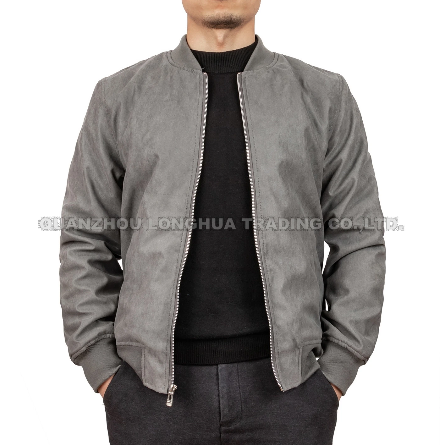 Мужская куртка мальчик куртка Woven Fashion Suede Apparel Grey Beige Одежда Одежда для работы на открытом воздухе