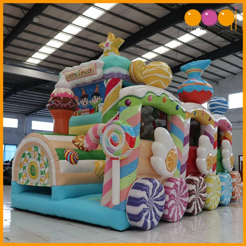 Fábrica de caramelos Tumpy Aoqi inflable Castillo Playhouse en venta