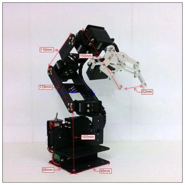 6 طقم مجموعة كاملة من المعدات الآلية الدوارة الميكانيكية للروبوت الذراع الميكانيكي