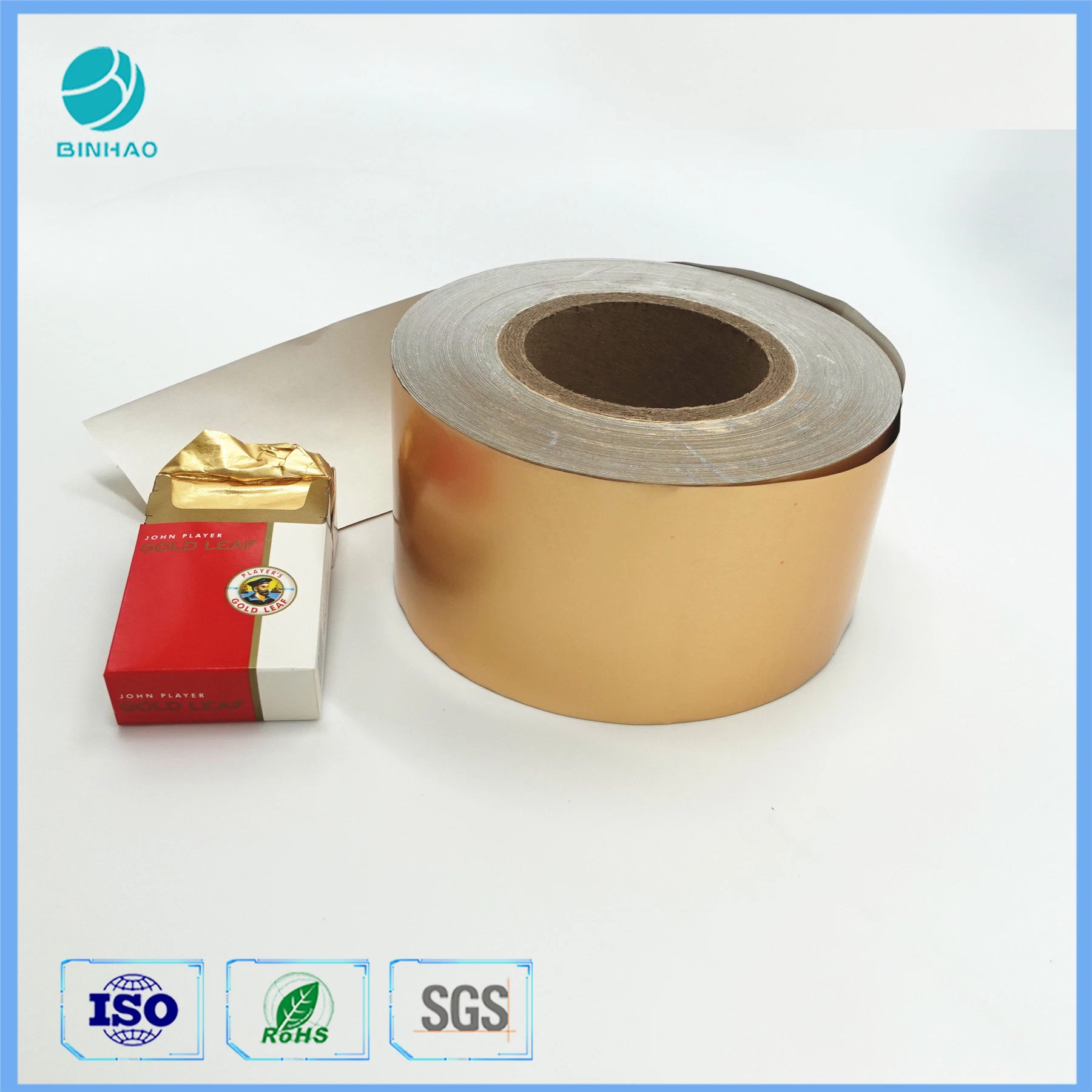 Gold Laminated Cigarette Wrapping Paper Aluminum Foil for Tobacco Package