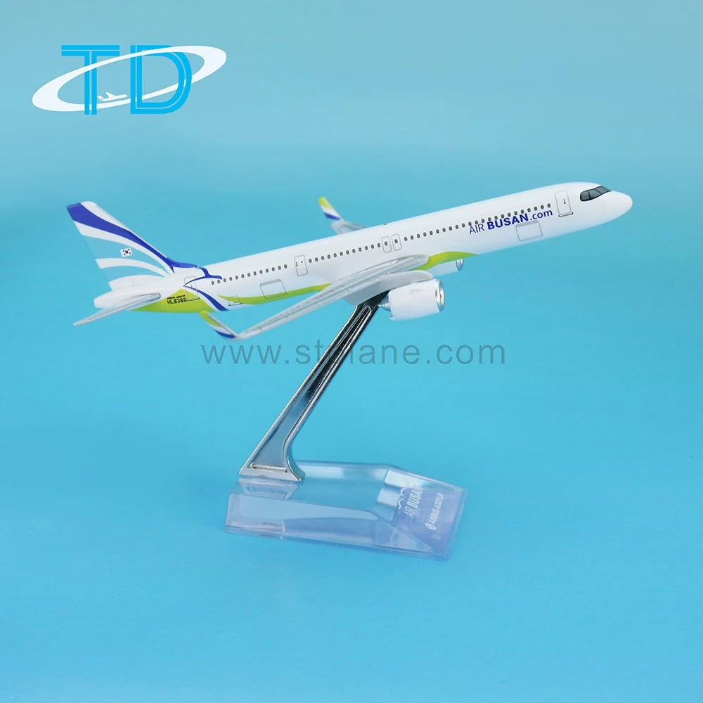 El aire Busán A321neo 1/300 de 16cm modelo de avión fundido