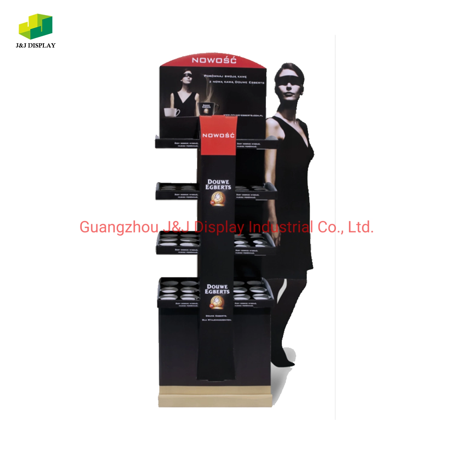 Customized Cardboard Corrugated Paper Promotion Foldable Retail Floor Display for cosmetic