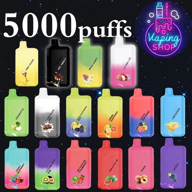 Custom OEM Wholesale/Supplier Disposable/Chargeable Vape Box Mod Toha 5000 Puffs Bar Elf Bc5000 Aroma King Disposable/Chargeable Pod E Cigarette