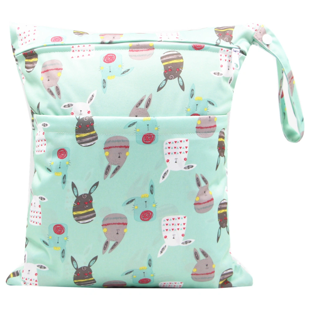 Washable Waterproof Cloth Zipper Diaper Wet Bag for Sanitary Pads Mini Reusable Diaper Bag