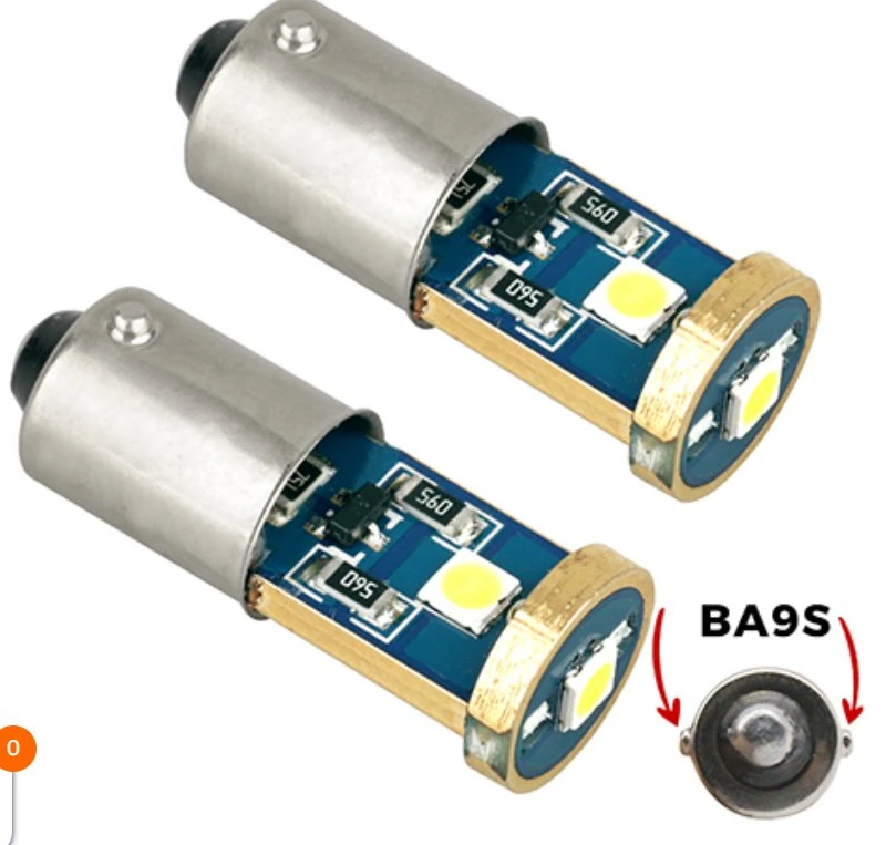 LED Ba9s 3 SMD 3030 Car Light T4w Automobiles Wedge Marker Lamp LED License Plate Reading Doom Bulb