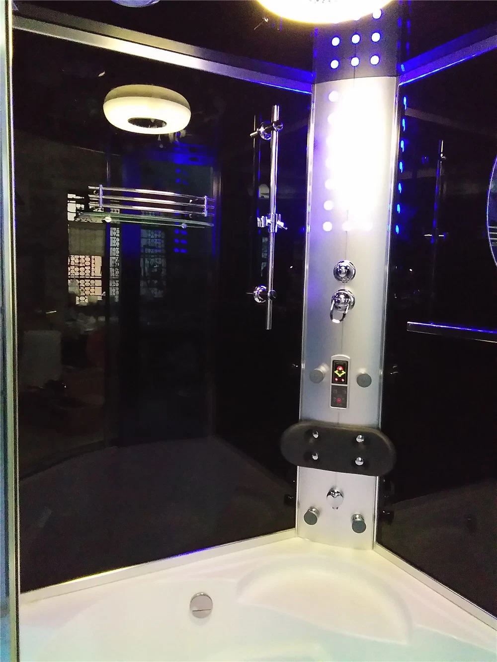 Glass Enclosure New Design Wet Aluminium LED Light Acrylic 2 Person Steam Room