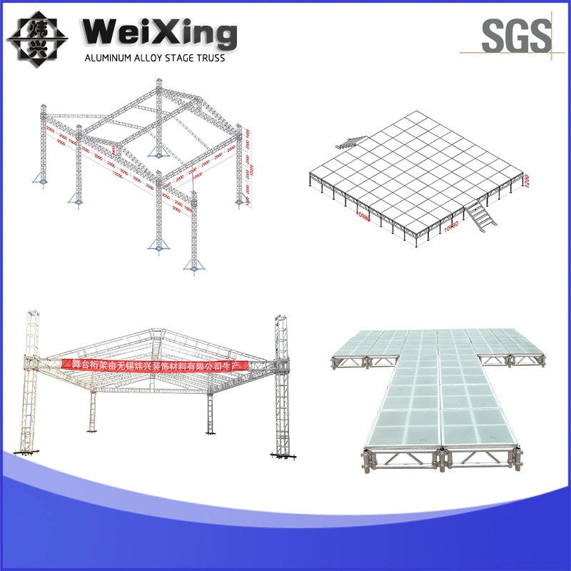 نظام جروس على السطح مقاس 12 مم × 12 مم × 10 م من الألومنيوم للحفلات الموسيقية لمرحلة العرض