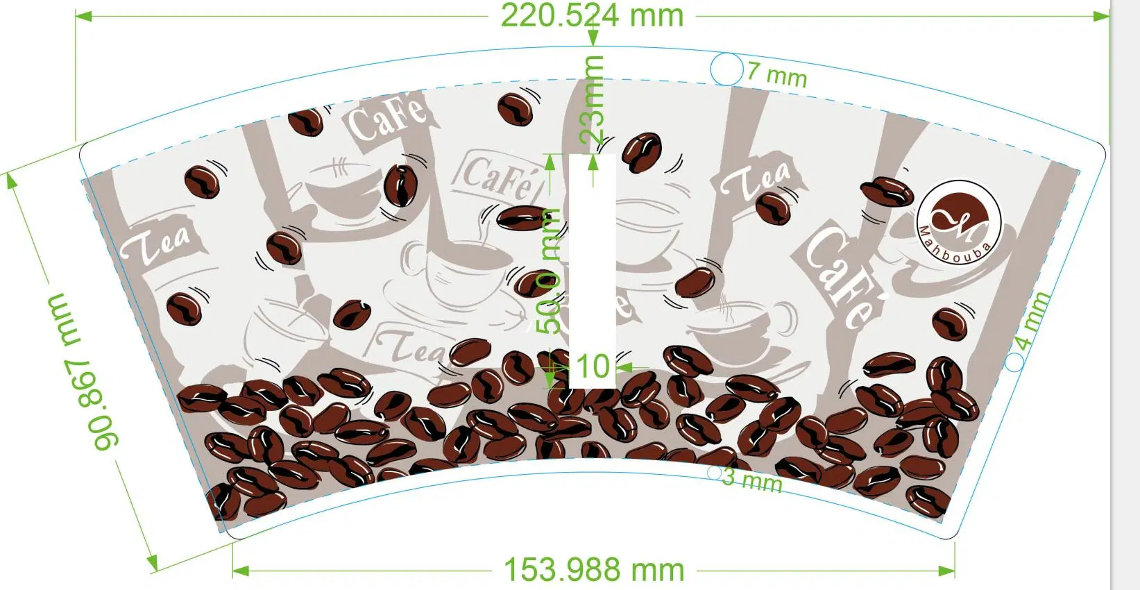 Recubierto de PE desechables de taza de café el logo impreso PLA del ventilador de vasos de papel