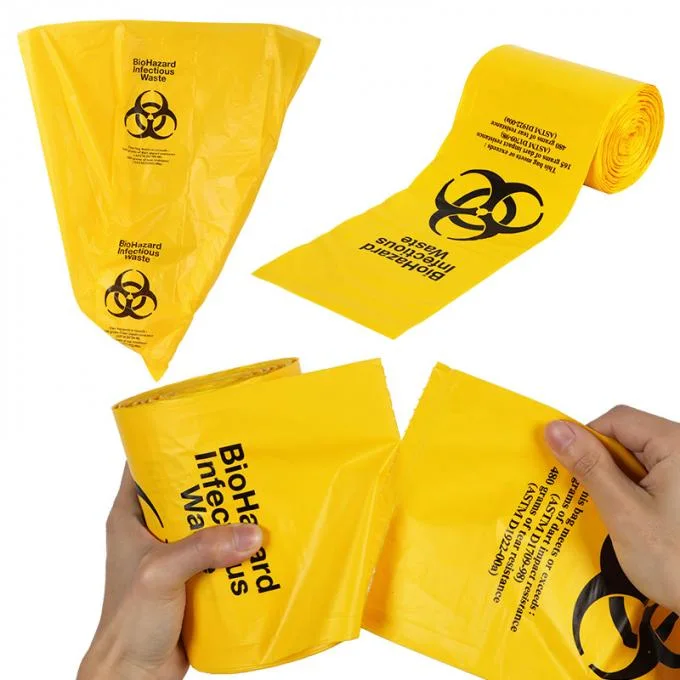 Custom Biodegradable Medical Waste Bags Bioplastic Garbage Bags Compostable