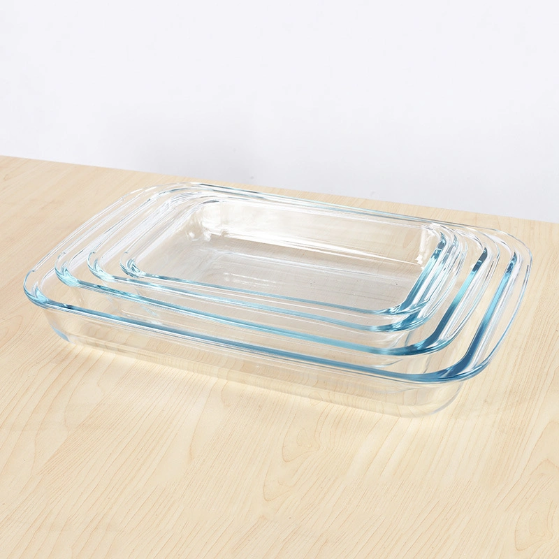 Eco-Friendly Heat-Resisting Square Glass Baking Dish Tray Microwave Safe High Borosilicate Glass Bakeware