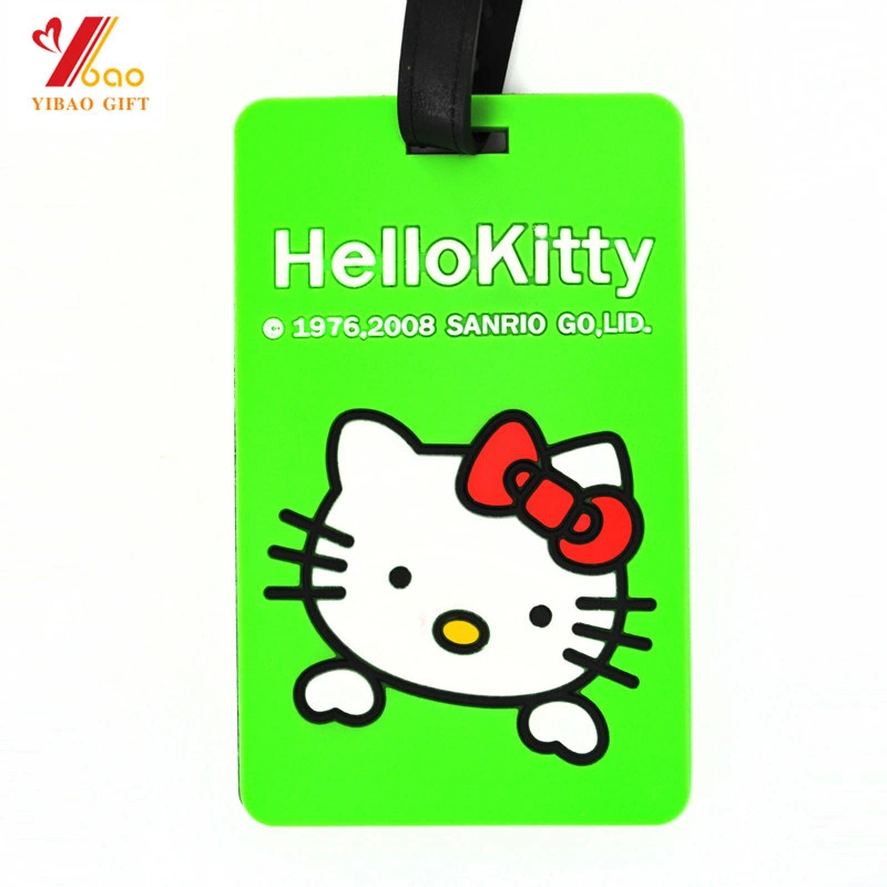 Custom Lovely Cartoon Design PVC Luggage Tag for Advertising Gift