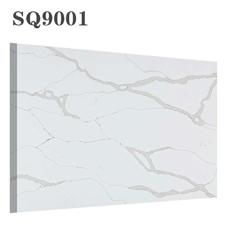 Engineered Quartz White Calcutta Marble Counter Top for Kitchen