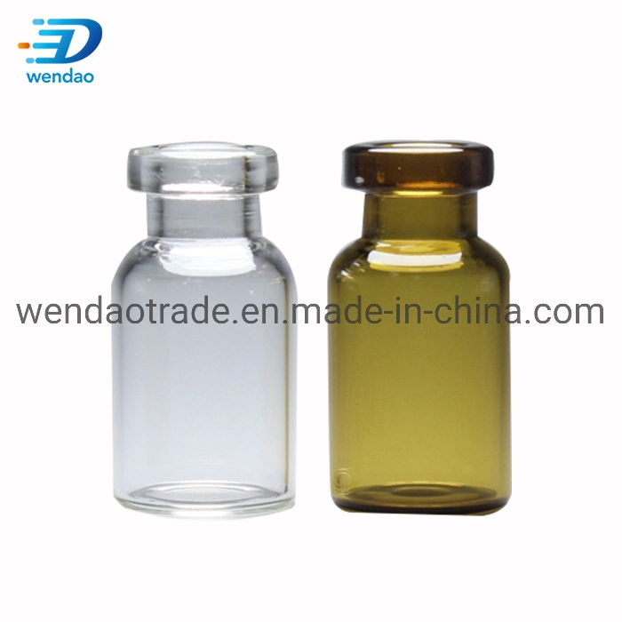 Pharmaceutical 2ml 4ml 5ml 6ml 7ml 8ml 10ml 15ml 20ml 30ml Clear Amber Glass Tubular Vials Injection Sterile Test Tube Vial