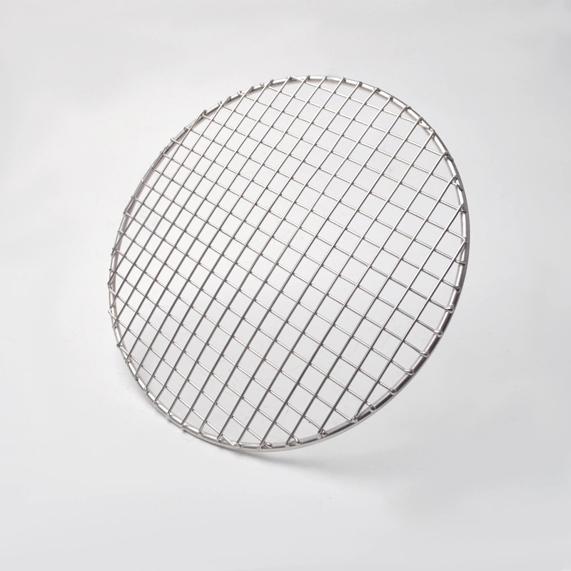 Circular Acero inoxidable Barbacoa Net 304 material malla tejido superficie Talla 16,5cm