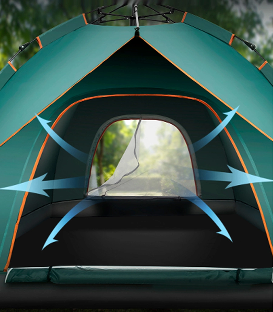 Wholesale/Supplier Double Layer Automatic Hydraulic Tent 4 Person Family Waterproof Outdoor Camping Tent for Sale Beach Outdoor