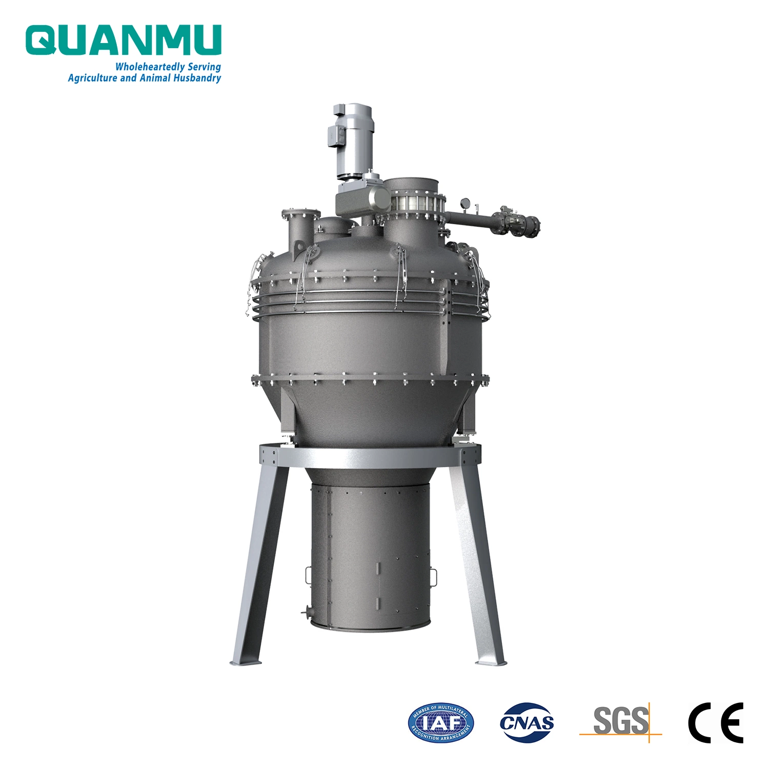 Floating, Sinking Fish and Aquatic Animal Feed Pellet Batch Vertical Screw Vitamins, Antioxidants, Amino Acids etc. Liquid Vacuum Coater in Coating Machine